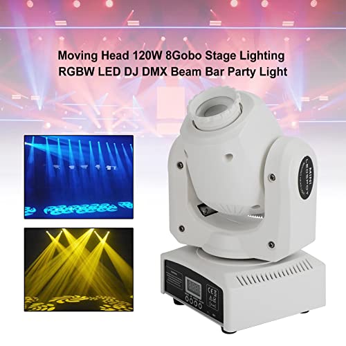 Topteng 1/2/4 Moving Head 120W 8Gobo Stage Lighting RGBW LED DJ DMX Beam Bar Party Light 9/11 Channels Sound Activated DJ Lights for Church Wedding Disco Party Nightclub Live Show