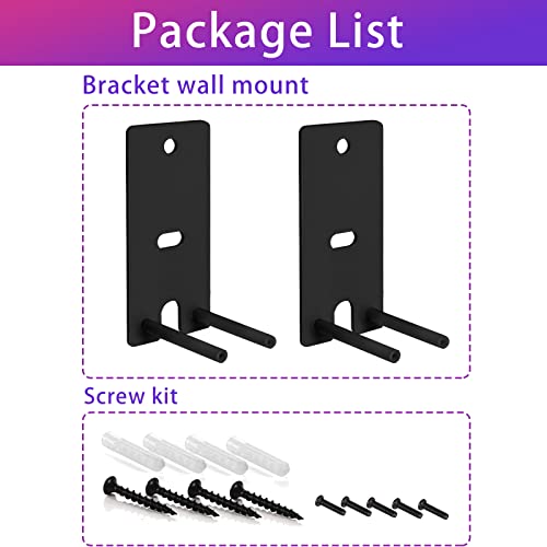 Pair Steel Black Wall Mount Brackets Replacement Compatible with Bose OmniJewel Lifestyle 650 Home Entertainment System and Bose Surround Speakers 700