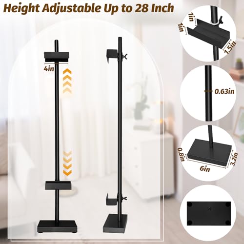 1 Pack Adjustable Tabletop Easel Stand for Picture Frames, Metal Picture Stands for Display, Picture Frame Stand for Art Photo Signs, Table Picture Frame Holder Stand（29.5 Inch Black） - color: Black