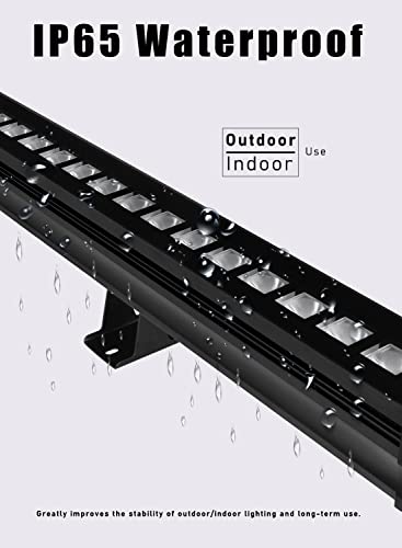 36W LED Wall Washer Light, 5000K Daylight, 4000LM, 10×60° Wide Beam | Linkable 120V Plug-In LED Bar Light, 40" IP65 Waterproof Outdoor Wall Wash Light for Signs, Billboards, Buildings & Garages