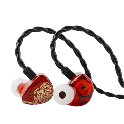 Linsoul TANGZU x HBB XuanNv 2 Dynamic Driver in Ear Monitor HiFi Wired IEM | Gaming Earbuds with 3D Printed Resin Shell, Detachable 2Pin Single Crystal OFC Cable for Musician Audiophile