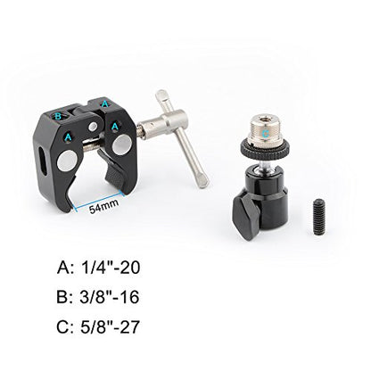CAMVATE Crab Clamp Articulated 1/4 Mini Ball Head for Microphones - 1465 (Pack of 4) - size: Mini (Pack of 4)