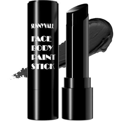SUNNYVALE Halloween Clown Black Face Body Paint Stick Cream, Eye Black for Adults Softball Baseball Football Sport, Non-Toxic Hypoallergenic Eyeblack Foundation Makeup for Skeleton Cosplay Costume - color: Black