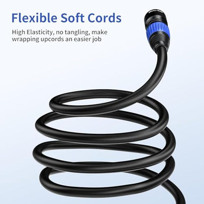 SMALL-EYE 5 Pin DMX Cables 50 ft 2-Pack, 4-Core Male to Female - size: 50 feet -2 Packs