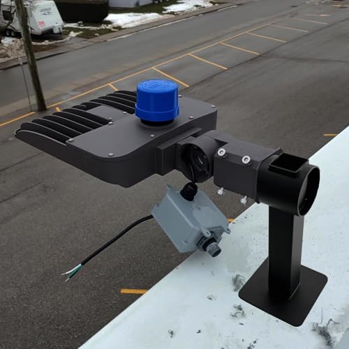 Slip Fitter Adapter, 90 Degree Wall Mount Bracket ,2-3/8 inch Light Fixture Mounting Bracket,Tenon Adaptor for Outdoor Commercial Street Light,Parking Lot Lights,Shoebox Light Fixture