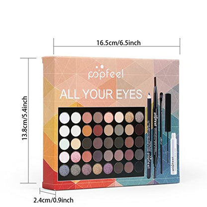 Pure Vie All In One Makeup Kit, Xmas Beauty Makeup Gift Set for Women Girls - color: 104 colours