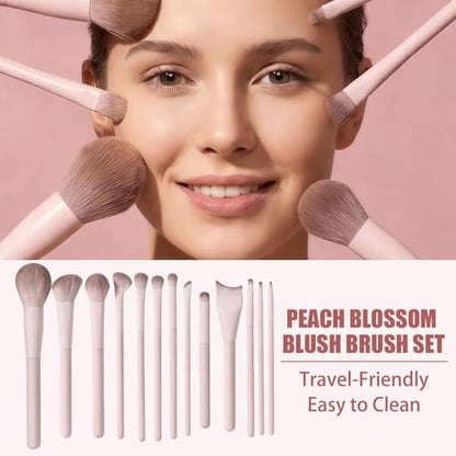 Makeup Brush Set 13 Pcs Professional-Complete Kit with Foundation,Eyeshadow,Blush&Lip Brushes-Soft Synthetic Bristles for Women&Beginners A - color: A