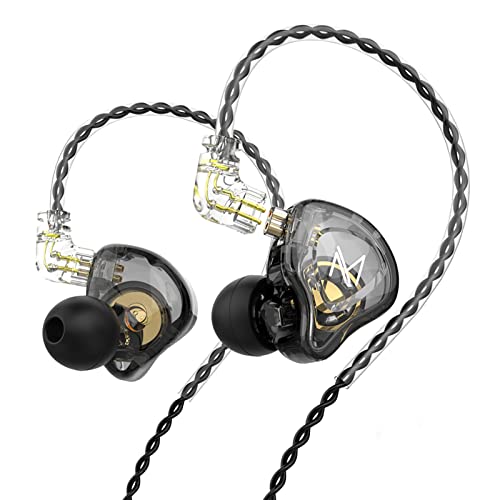 TRN MT1 in-Ear Earphone Headphones, HiFi in-Ear Earphone Earbud with New 10mm Composite Magnetic Dynamic Driver Monitor Earbuds with Detachable C Pin 0.75MM Cable(no mic,Black) - color: Black, style: 3.5 No Mic