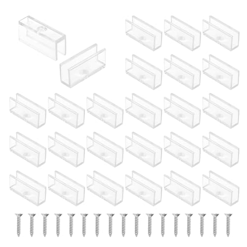 PATIKIL LED Strip Light Clips, 48pcs Mounting Bracket Fixing Clips Plastic Clamp Holders with 304 Stainless Steel Screws for 5mm Width Neon RGB Light Cable Ribbon - size: 5mm