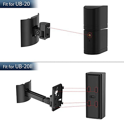 Dinghosen Wall/Ceiling Mount Bracket for UB-20 Series II ST535 ST525 ST520 535III 525III CM520 Virtually Invisible 300 Lifestyle 600 SoundTouch JC-II AM6-V AM10-V AM10IV Black (Set of 4)
