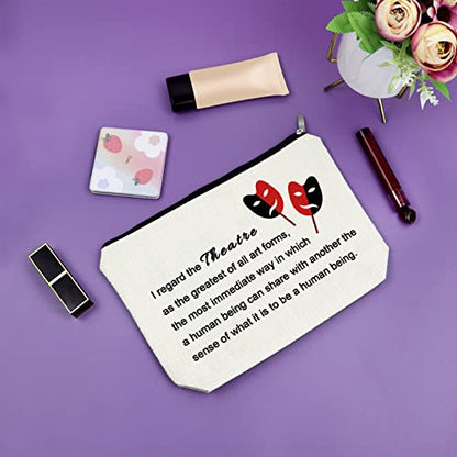 Sazuwu Theatre Drama Makeup Bag - Cosmetic Travel Bag for Actors & Theater Lovers - Appreciation Gift for Dramatists & Birthday, Christmas Gifts - color: Theatre Drama Makeup Bag