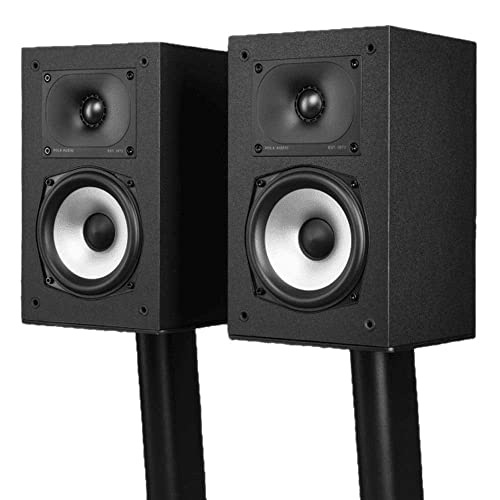 Polk Monitor XT15 Pair of Bookshelf or Surround Sound Speakers - Hi-Res Audio Certified, Dolby Atmos & DTS:X Compatible, 1" Terylene Tweeter & 5.25" Dynamically Balanced Woofer (Pair, Midnight Black) - style: Surround Speakers w/ 5.25" Woofer - Pair (XT15