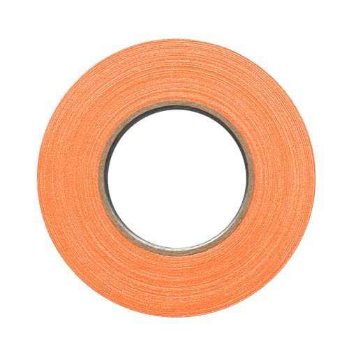 2" Pro Gaff Gaffers Tape 50 yards length fluorescent orange matte. Premium Heavy-Duty Gaffers Tape trusted by professional Gaffers. Made in the USA. Holds Tight, Easy to remove. (Pack of 24)