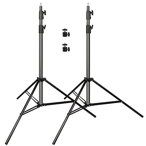 Heavy Duty Light Stand 9.5ft, Aluminum Alloy Lights Stand Spring Cushioned Adjustable Photo Video Lighting Stand, Photography Studio Tripod Stands for Flash LED Video Lights, Ring Lighting, Softboxes - size: Light Stand KT2
