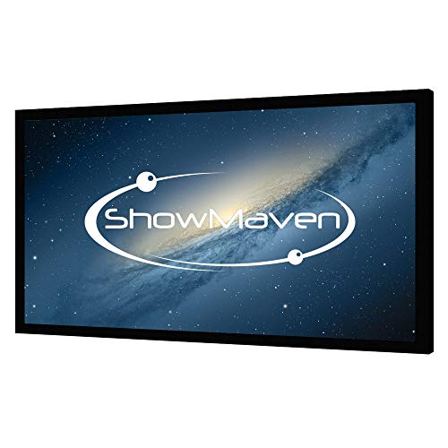 100in Fixed Frame Projector Screen, Diagonal 16:9, Active 3D 4K Ultra HD Projector Screen for Home Theater or Office (16:9, 100")