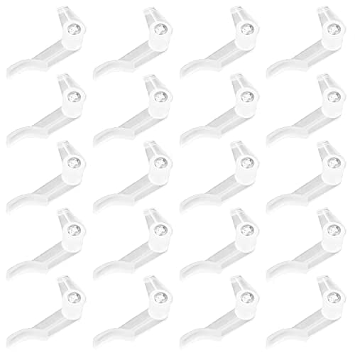 20 Sets/Pack Plastic Ceiling Light Fixed Clips Light Mounting Brackets Holder LED Strip Light Mounting Brackets with Transparent Screws for Lamp Socket Light Fixture