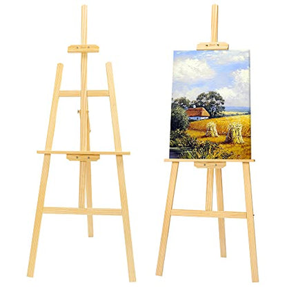 finenolo Wooden Easel Stand for Painting, 45" Adjustable Height Folding Art Easel for Canvas, Drawing, Wedding Signs & Posters, Ideal for Adults, Artists, Beginners, Students & Kids | Painting easel for canvas, drawing, wedding signs & posters, ideal for