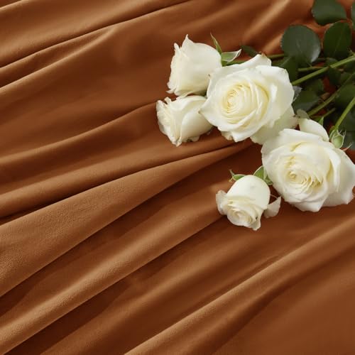 P Pothuiny Gold Brown Blackout Velvet Curtains 84 Inches Long 2 Panels - color: Gold Brown, size: 52"W x 84"L (Pack of 2)