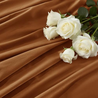 P Pothuiny Gold Brown Blackout Velvet Curtains 84 Inches Long 2 Panels - color: Gold Brown, size: 52"W x 84"L (Pack of 2)