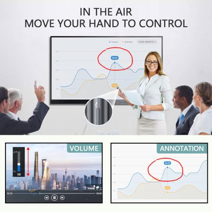 Norwii N95s Presentation Clicker with Digital Laser Pointer for TV Screen - color: Red - USB-A