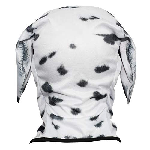 WTACTFUL 3D Animal Ears Balaclava, Breathable Face Mask for Halloween | Stand-Up Ears, Windproof Dustproof, Quick-Dry, No Fade Print, Soft, for Music Festivals Raves Ski Snowboard Moto Party - color: Dalmatian Mss-02