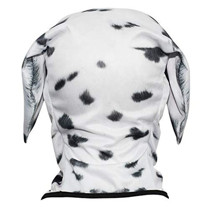 WTACTFUL 3D Animal Ears Balaclava, Breathable Face Mask for Halloween | Stand-Up Ears, Windproof Dustproof, Quick-Dry, No Fade Print, Soft, for Music Festivals Raves Ski Snowboard Moto Party - color: Dalmatian Mss-02