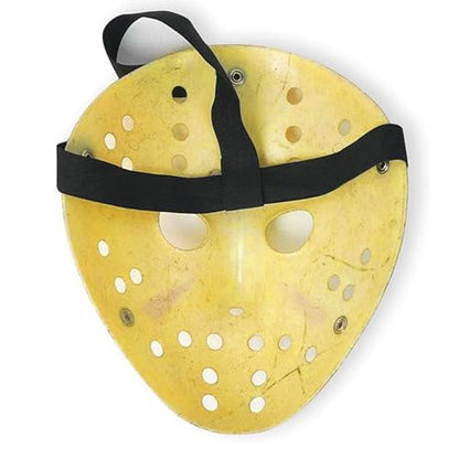 CASA CLAUSI Mask Cosplay Halloween Costume Mask Prop Horror Hockey Yellow | Scary Hockey-Style Full Face Mask – Perfect Cosplay Prop for Halloween Horror Parties