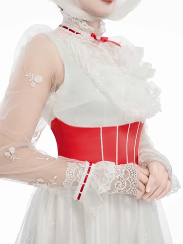 haikyuu Women Mary Cosplay Dress With Hat Edwardian Era Dress Renaissance Vintage Costume Halloween - size: Large