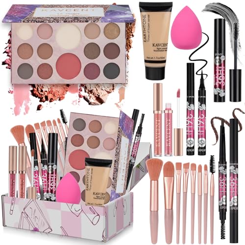 Makeup Kit for Teens Women Full Kit Makeup Sets for Women Foundation Eyeshadow Makeup Gift Set for Teen Girls Christmas Makeup kits for Teenagers 10-12 - color: Pink Makeup Kit
