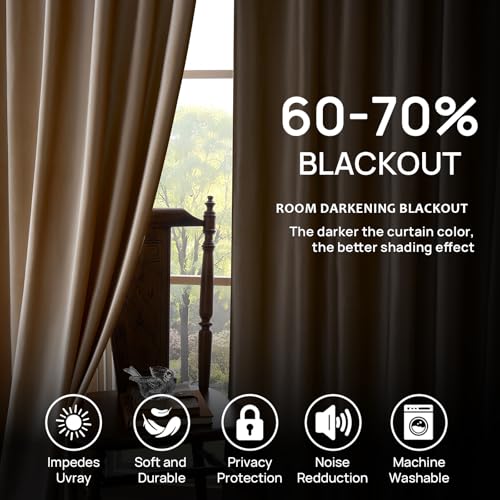 Beige Champagne Velvet Curtains 90 Inch: Pinch Pleated 2 Panels Luxury Living Room Darkening Thermal Insulated Drapes with Hooks- Elegant Soundproof Noise Reducing Back Tab Window Curtain for Bedroom - color: Pinch Pleated | Beige/Champagne, size: 40"W x