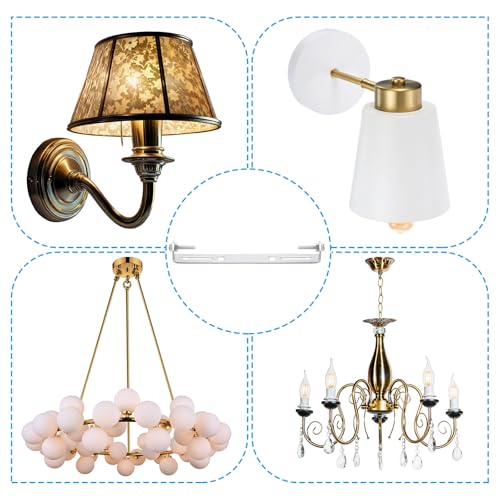 PATIKIL 200mm Ceiling Light Plate Kit, 1 Set Light Fixture Mounting Bracket Plate Steel Crossbar for Home Pendant Wall Light with Screw Washer Nut 2 Color Cap - size: 200mm