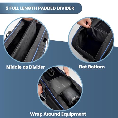YOREPEK 50.5" Heavy Tripod Carrying Case Bag with 2 Padding Protective Pads | Extra Long Tripod Case for Boom Stand, Monolights, LED Lights, Umbrellas, Mic Stands, Tent Poles, Photographic Equipment - color: 50.5*9.5*9.5