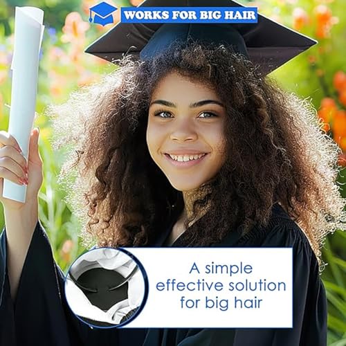 Graduation Cap Headband, 1PCS Black Circle Firm Anti-fall Hair Band for Graduation Hat, Graduation Gifts Hat Accessories for Graduates, Students, Women (Grad Cap Not Included) - color: Style 2