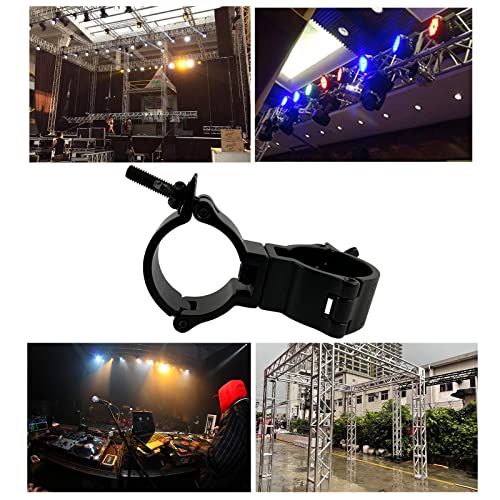 4 Pack Dual Swivel Clamp Turn As Needed Two 360 Degree Clamps, Lighting Truss Swivel Coupler DJ Light Clamps, Fit for 1.88-2 Inch (48-51mm) OD Tube/Pipe, Heavy duty 220lbs, TUV Certificated - color: Black