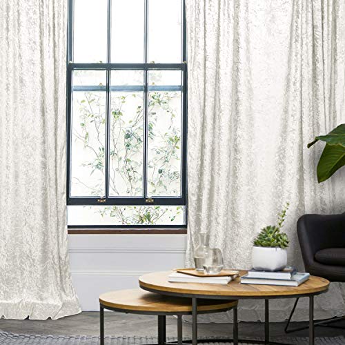 AK TRADING CO. 10 feet x 10 feet Lush Velvet Backdrop Drapes Curtains Panels with Rod Pockets - Wedding Ceremony Party Home Window Decorations - White - color: White