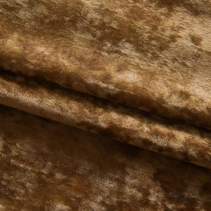 Lux Caramel Crushed Velvet Curtains 2 Panel Set - 84 inches Long Room Darkening Luxury Distressed Velvet Rod Pocket Window Drapes for Living Room Bedroom 52" W x 84" L - color: Caramel, size: 52"W x 84"L (Pack of 2)