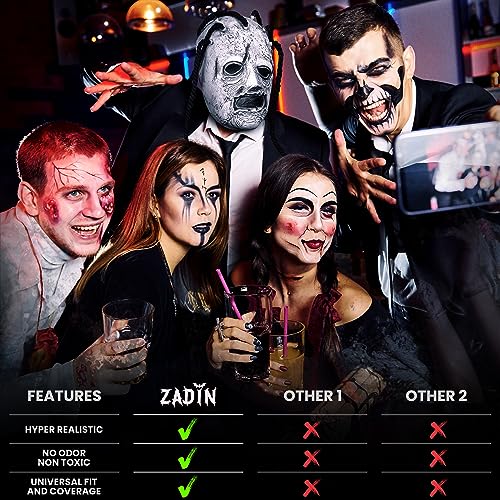 Zadin Rock Star Mask, Knot Mask, Fans Authentic Halloween Cosplay Costume, Heavy Metal Horror Performer Masks (Dark Rocker-Style Shadowcaster)