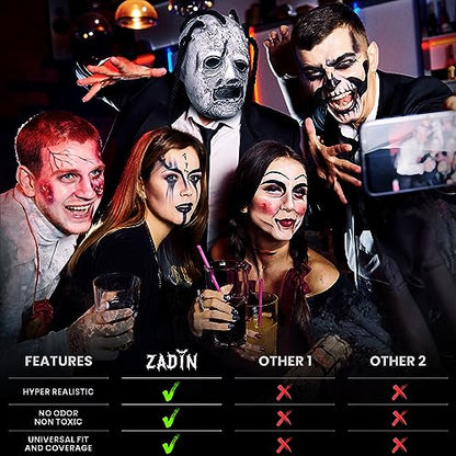 Zadin Rock Star Mask, Knot Mask, Fans Authentic Halloween Cosplay Costume, Heavy Metal Horror Performer Masks (Dark Rocker-Style Shadowcaster)