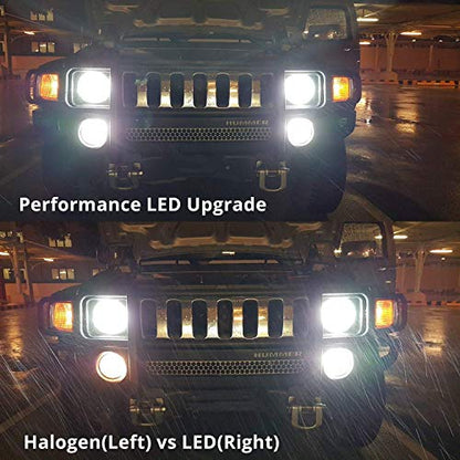 Alla Lighting Premium 80W 5201 DRL PS19W 5202 LED Fog Lights Bulbs Upgrade, 6000K Xenon White PG20-3 Base Extremely Super Bright 12V Lamps Replacement - size: 5201/5202/PS19W