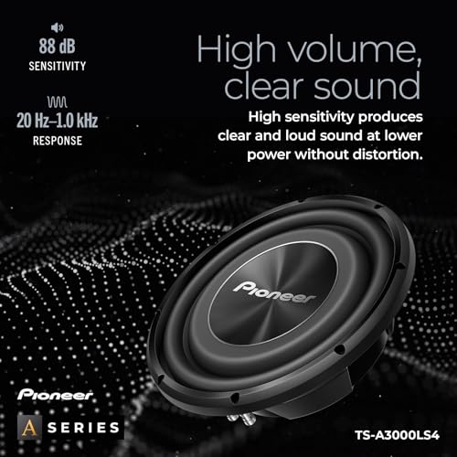 Pioneer A-Series TS-A3000LS4 Shallow-Mount 12" Subwoofer 1500W Max - size: 12" - 1500W, style: Shallow Mount Component Subwoofer