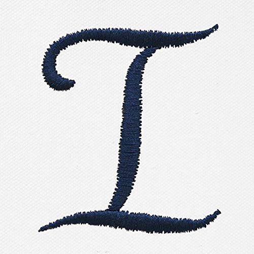 DALIX Premium Beach Bags Striped Navy Blue Zippered Tote Bag Monogrammed A - Z - color: I