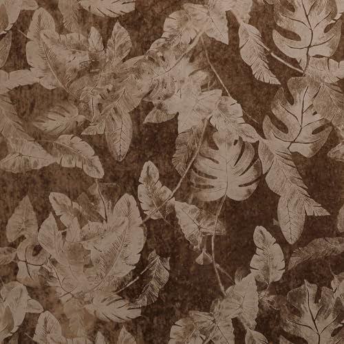 H.VERSAILTEX Velvet Leaf Pattern Curtains for Bedroom 63 Inches, Caramel | Luxury Velvet, Room Darkening, Light Blocking, Noise Reducing, Thermal Insulated, Grommet Top, 52 X 63 Inch, 2 Panels - color: Leaf-caramel, size: 52"W x 63"L (Pack of 2)