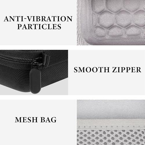 Geekria for Creators Microphone Carrying Case Compatible with Hollyland Lark M2, LarkA1, Maono WaveT5, Rode Wireless Micro Charging Case, Mic Hard Shell Travel Bag with Cable Storage (Black)