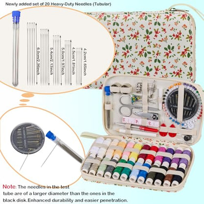 130PCS Printing Travel Sewing Kits for Adults Hand Sewing Accessories - color: 130PCS-HGXC