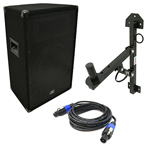 Harmony Audio 12 Inch Passive PA Speaker with Speakon Cable and Stand | 2-Way 450W Venue Series DJ Loudspeaker, Locking Plug Connection, Karaoke Live Gigs, HA-V12P Cabinet, Mobile Rig