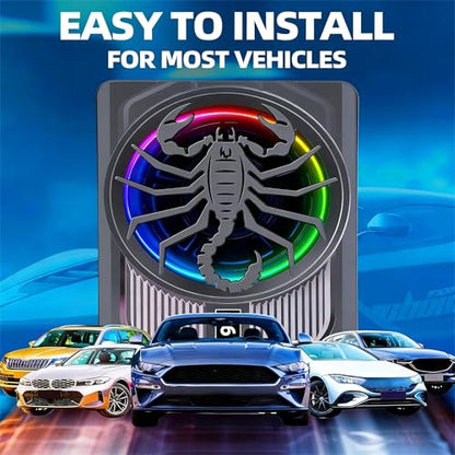 Upgrade1600W Under Seat Subwoofer | 10" Slim Car Sub with Built-in Amp, RGB LED Lights, APP Control | Independent Bass Knob, LPF, Gain, Bass Boost | High Output Deep Bass Distortion-Free Audio - color: Black XZWT