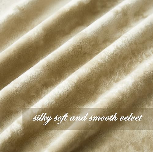 Chezmoi Collection Lux Beige Crushed Velvet Curtains 2 Panel Set - 84 inches Long Room Darkening Luxury Distressed Velvet Rod Pocket Window Drapes for Living Room Bedroom 50" W x 84" L - color: Beige