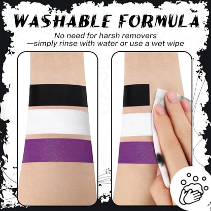 BOBISUKA Purple Face Paint Stick, Highly Pigmented Full Coverage Washable Cream Face & Body Paint for Halloween Witch Zombie Clown Butterfly Galaxy Cosplay SFX, Sports Eye Black Looks & Costume Party - color: Purple