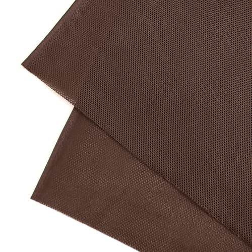 Speaker Grille Cloth Stereo Mesh Fabric, Brown, 55x20 in (140x50 cm) | 3-Layer Functional Acoustic Fabric, Fully Sound-Permeable, Dustproof & Stretchable, for Speaker & Furniture Refurbishment - color: Brown, size: 55" x 20"
