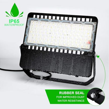 ledmo LED Flood Light Outdoor 240 Watt, Floodlights with Dusk to Dawn | Photocell High Output 36000 Lumen, Commercial Grade Lighting Fixture for Large Stadium,Yard, 5000K Daylight, IP65 Waterproof - size: Standard-Photocell